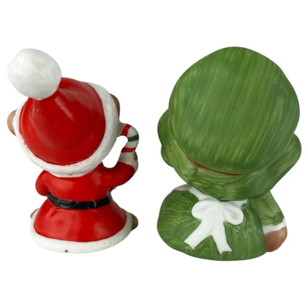 1980s‎ Homco Christmas Bear Figurine Family Set Of 3 Poppa Momma Baby #5600 VTG